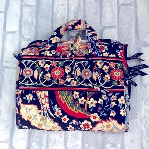 Vera Bradley Floral Paisley Hanging Quilted Make-up Jewlery Organizer Travel Bag